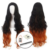 Halloweez Nezuko Kamado Cosplay Wig - Heat Resistant Synthetic Fiber with Adjustable Cap for Halloween and Anime Events - Halloweez